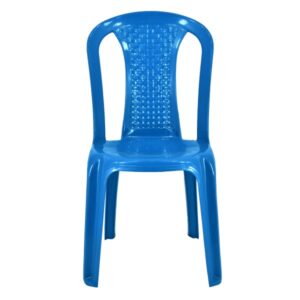 armless chair blue