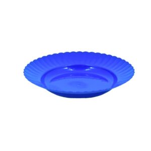 macro cake plate blue