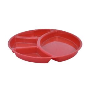 round partition plare no. 1 red