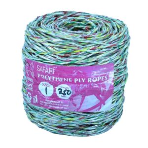 safari polythene ply rope 1ply 250mtrs multicolour